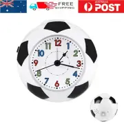 Soccer Shaped Analog Alarm Clock Silent Non Ticking Table Clock Quarz Bedroom AU