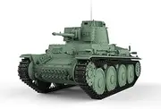 MRY-SFW Army Tank BMC Toys 1/87 HO Scale Military Model Kit German 38T PzKpfw Light Tank Ausf.F