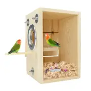 Bird Nest Box Parakeet Breeding Nest Box Bird Nest House Wooden Acrylic Trans...