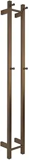 EZY FIT Heated Towel Rail - Double Vertical Square Tube - (H1400mm) - PVD Rose Gold