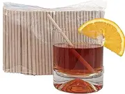 Pandaboard™ Compostable Bamboo Cocktail Straws/Stirrers (Short) - Unwrapped - bag of 250