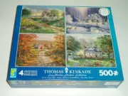 Thomas Kinkade 4 in 1 Jigsaw Puzzles 3683-1 Seasons NIB