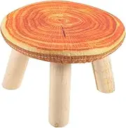 Wood Step Stool for Children Non Sturdy Indoor Short Stool Cartoon Pattern Kids Furniture