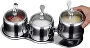 TENTA TENTA KITCHEN Gourmet Seasoning Box with Serving Spoons, Spice Jar Set Con