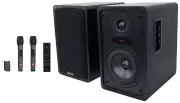 Rockville ELITE-5B 5.25" Bookshelf Speakers Bluetooth/Optical+JBL Wireless Mics