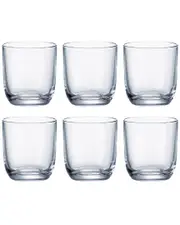 Barski Set of 6 Crystal Double Old Fashioned Tumbler Glasses