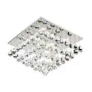 Bliss40 24w LED Flush Crystal CTC Lights Square | Marden Designer