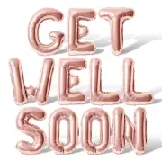 GET WELL SOON Letter Balloon Banner - 10 Color Options - DIY Party Decorations