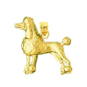 14K Gold Poodle Pendant