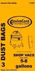 PAPER BAG, SHOP VAC 5-8 GALLON ENV TYPE E 3PK