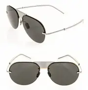 CHRISTIAN DIOR SCALE1.0 Gunmetal Flex Titanium Aviator Sunglasses DIORSCALE