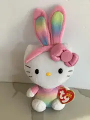 Ty/Sanrio HELLO KITTY Easter Rabbit Beanie Baby - 9” NEW