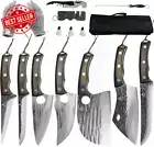 13pcs Butcher Chef Knife Set High Carbon Steel Cleaver Kitchen BBQ with KnifeBag