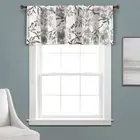 Botanical Garden Curtains Floral Bird Print Light Filtering Window Valance Dr...