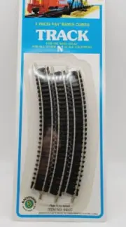 Bachmann 6 Pieces 9 3/4" Radius Curved Track Nickle Silver N scale