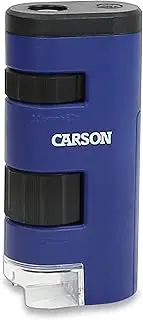 [Carson] Pocket Micro 20x-60x LED Lighted Zoom Field Microscope with Aspheric Lens System (MM-450),Blue