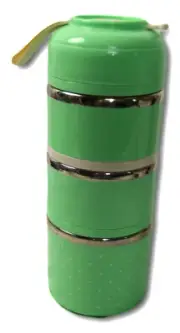 Vintage Retro Snack-Stor Cylinder Container Food Storage Green