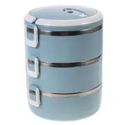 Stackable Lunch Box Stainless Steel Bento Box 3 Tier Lunch Holder Portable Lunch Box 20X15CM