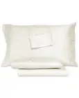 Art of the Weave WHITE Woven Jacquard Feather Design Sheet, US California King