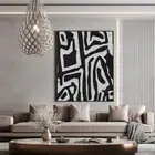 Home Hanging Picture Decor Print Paper Canvas Wall Art Abstract Black Poster