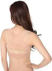 FRCOLOR Women Figure Back Posture Support Humpback Support Brace Size XL(Beige)