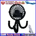LF# Baby Stroller Fan USB Rechargeable 3 Speeds Mini Fan for Home Office Car (Bl