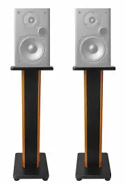 Pair 28" 2-Tone Speaker Stands For Polk Audio T15 Bookshelf Speakers