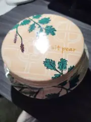 VINTAGE TINKET DISH, HAS STARFRUIT PEAR ON TOP OF LID