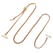 Purse Chain Strap, 46 Inch Adjustable Chains Strap Brown/Light Gold