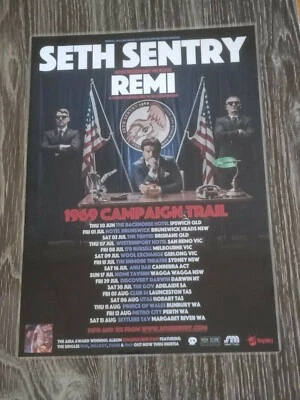 SETH SENTRY REMI - 2016 AUSTRALIA Tour - Laminated Promo Tour Poster