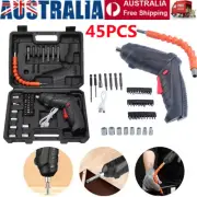 45pcs Cordless Screwdriver Drill Driver Screw Bit Set Rechargeable Electric Tool