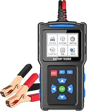 12V24V Car Battery Tester Au Tive Battery Tester 20-2000 Cca 10Ah-300Ah Lead-Acid Agm Flat Agm Wound Batteries Tester 2.4-Inch Tft Color Screen Display for Cars, Trucks, Buses, Diesel Black