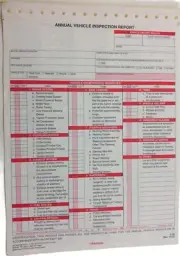 JJ Keller 3128 400-FS-C3 Annual Vehicle Inspection Report Carbonless