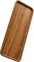 TOPPERFUN Serving Tray Rectangular Acacia Tea and Fruit Tray for Serving Desserts Snacks and Appetizers for Picnics Parties Kitchens and Banquets