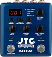 NUX NDL-5 JTC Drum & Loop PRO | Dual FX Guitar Foot Pedal, Dark Blue, Full Size