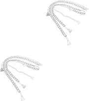 [VALICLUD] Hollow Rhinestone Shoulder Chain Decor Underwear Shoulder Straps Fashion Belt The Tote Bag Wedding Belt Wedding Logo Love Mirror Retro Belt Golden Mirror Rhinestones Silver