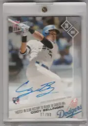 2017 Topps Now Auto #194A Cody Bellinger Fastest to 10 HR Dodgers 77/99