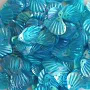 Sequins Clams / Shell 14mm Aqua Blue Iris ~200 pieces Loose