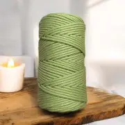 3MM Luxe Braided Macrame Cord | TEA GREEN | 100% Premium Cotton MELB Australia