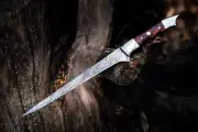 Fillet Fishing Knife Handmade Damascus Steel Knife with Flexible Blade Chef Gift