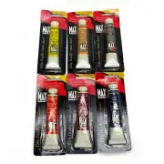 lot of 6 Grumbacher Max Artist's Oil Colors Yellow Blue etc .81oz New Old Stock!