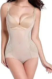 [XolngYYeng] Women's Seamless Firm Control Shapewear Open Bust Bodysuit Body Shaper