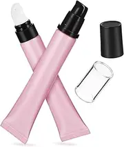 Ipetboom 2Pcs Refillable Lip Gloss Tube Matte Squeeze Containers with Cap Portable Travel Cosmetic Dispenser for Lip Gloss Skincare Shampoo