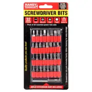 Screwdriver Bits Magnetic (Includes Flat Head, Phillips Head, P0Z1 Head, Torx Head and 60mm Extension Bar) 25mm 32pc