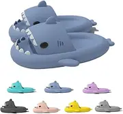 [HOLMIDUO] Unisex Shark Slides Sandals Cloud Shark Slippers for Women Men Cute Non-Slip Beach Shower Couple Shoes