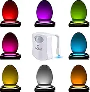 The Original Toilet Night Light - Toilet Lighting & Bathroom Night Light - Motion Sensor Activated LED - Toilet Bowl Light - 9 Color Modes Including Blue - Light Up Your Toilet Seat