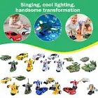 Electric-Universal Deformation Toy,TransformerRobot,Transforming Car Toy W/Light