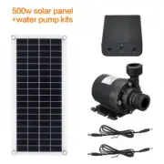500W 800L/H Solar Panel 12V Brushless Set Ultra-Quiet Submersible Water Pump Mot