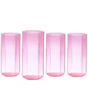 Godinger Set of 4 Helix Pink Highballs