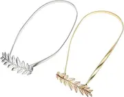 [TEMPNAP] 2Pcs Stretchy Waist Belts for Women Leaf Design Elastic Waistband Lightweight Fashion Accessory for Dresses